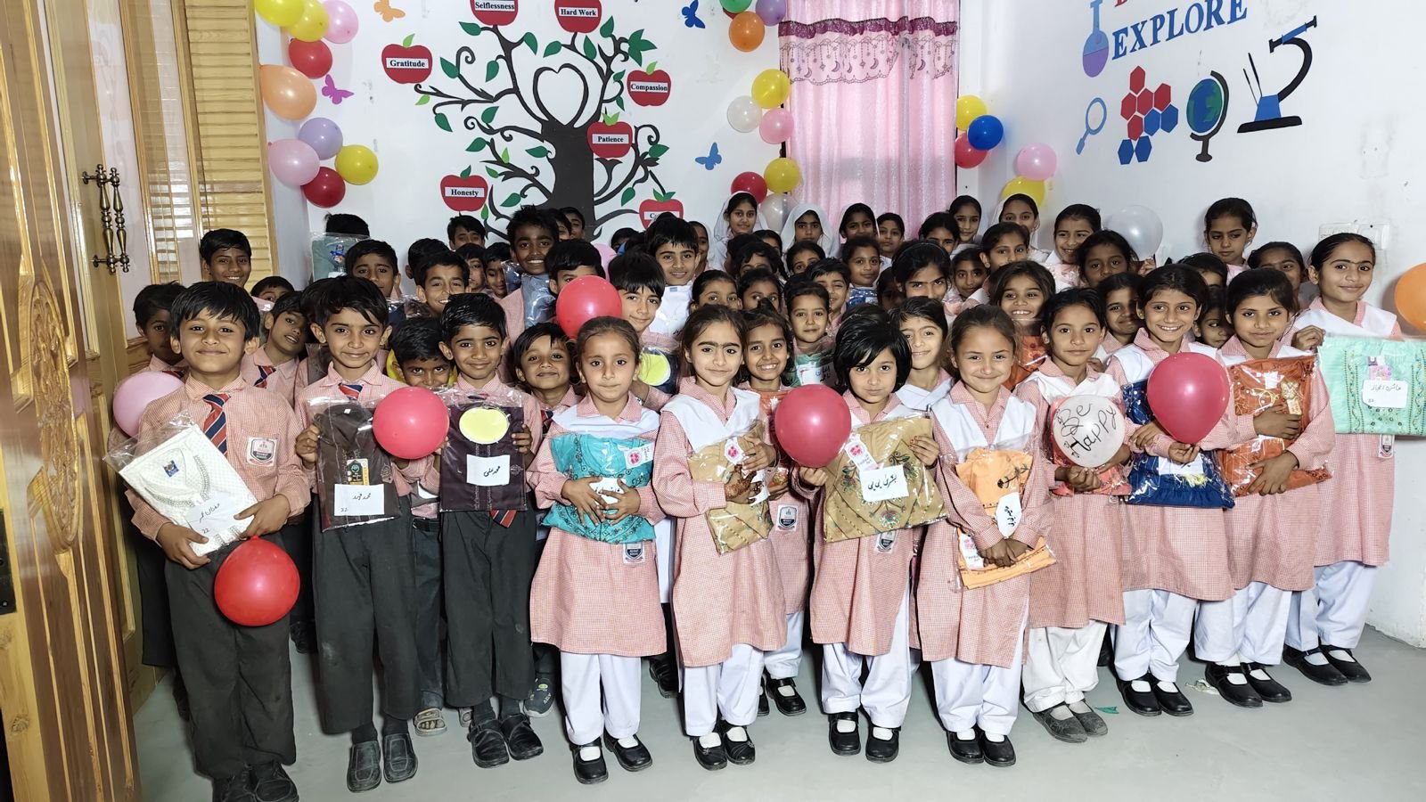 Eid Gifts Distribution at Rehmat School